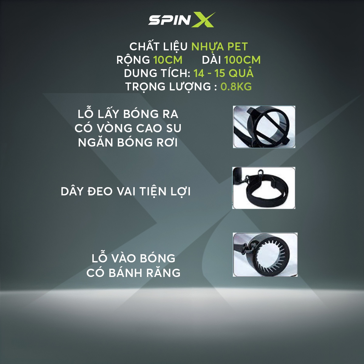 Cây Nhặt Bóng Pickleball/Tennis SpinX Chính Hãng - Có Dây Đeo - Gọn Nhẹ - Độ Bền Cao - Dễ Sử Dụng - Tiện Lợi